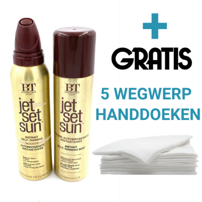 JET SET SUN Tanning Mousse, 150ml + Tanning Spray, 150ml