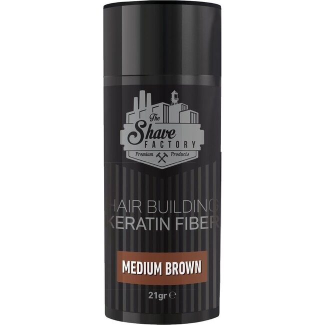 THE SHAVE FACTORY Hair Building Fibers - 21gr - Medium Brown