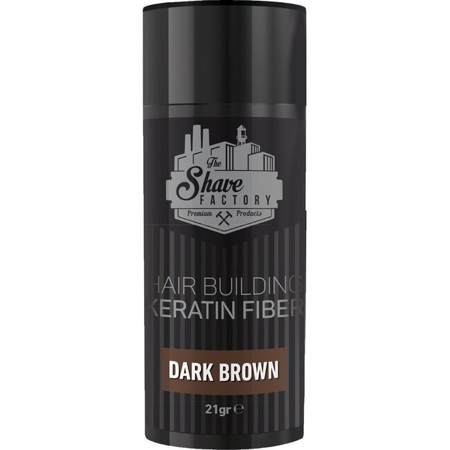 THE SHAVE FACTORY Hair Building Fibers - 21gr - Donker Bruin