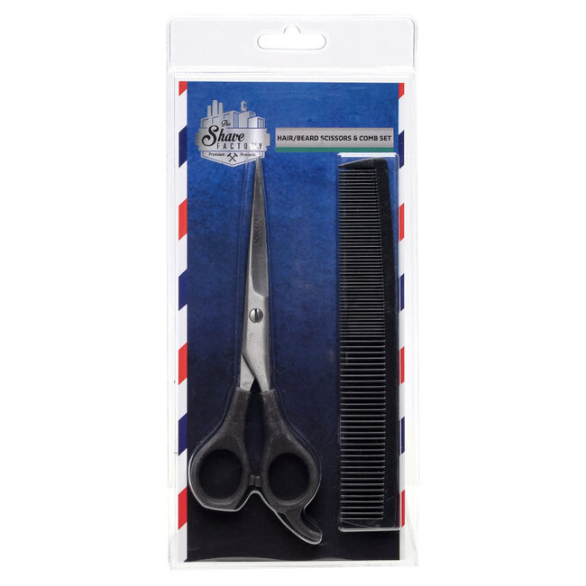 THE SHAVE FACTORY Hair / Beard Scissors & Comb set