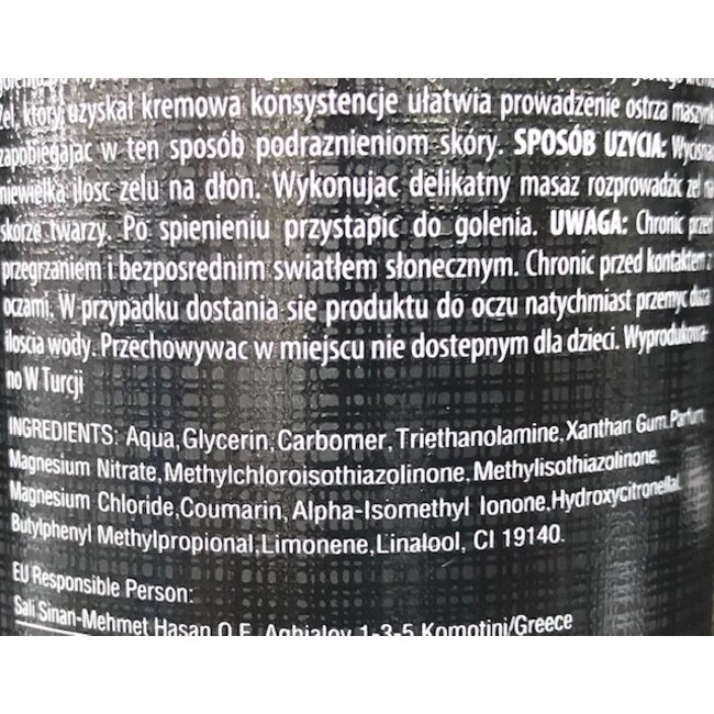 THE SHAVE FACTORY Gel de rasage 1250ml