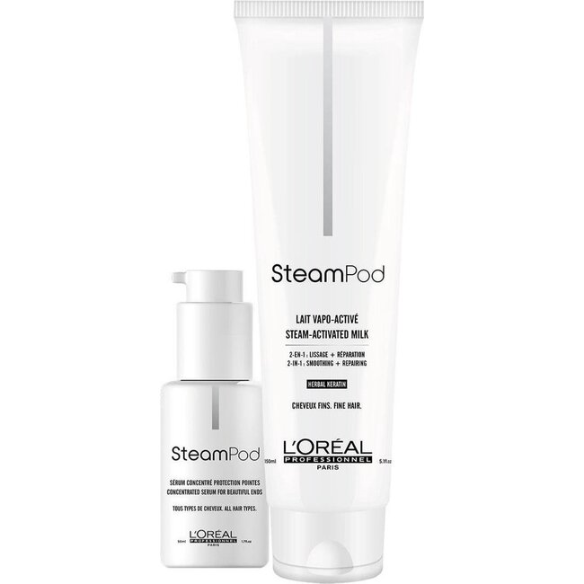 L'ORÉAL Steampod Set Fijn haar - 1 x milk - 150 ml + 1 x serum - 50 ml