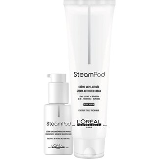 L'ORÉAL steampod set dik haar 1 X  creme+ 1 X serum