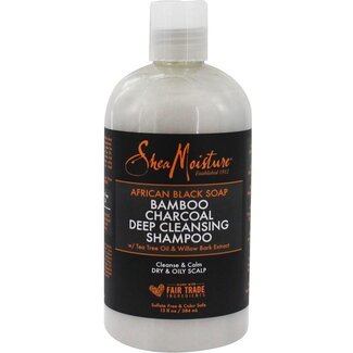 SHEA MOISTURE African Black Soap - Bamboo charcoal Deep cleansing Shampoo, 384ML