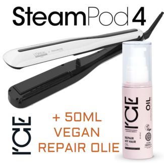 L'ORÉAL SteamPod 4.0 - Stoomstijltang  + Ice Repair Olie 50ml