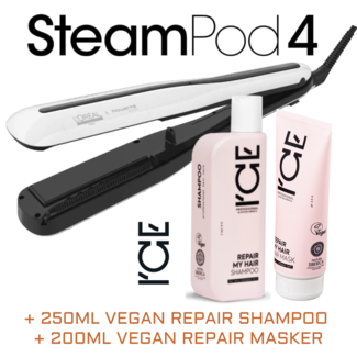 L'ORÉAL SteamPod 4.0 - Stoomstijltang  + Ice 2 x repair My Hair Shampoo En Masker