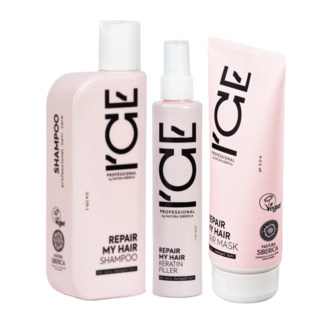 ICE-Professional ICE-Professional REPAIR MY HAIR Shampoo Keratin Filler 3 Product Set