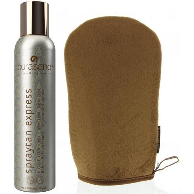 CURASANO Spraytan Express Tanning Spray 150ml +Gant