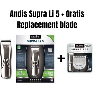 ANDIS Supra Li 5 cordless clipper + Replacement blade