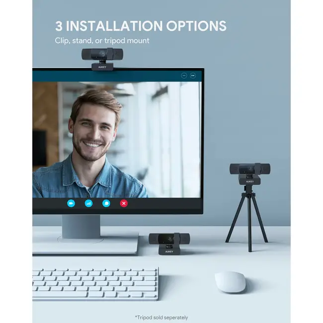 AUKEY  FHD 1080p Webcam with Privacy Cover PC-LM7