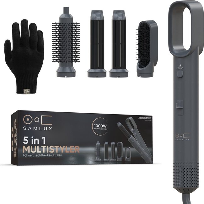 SAMLUX 5 In 1 Multistyler Deluxe Edition + Gant gratuit