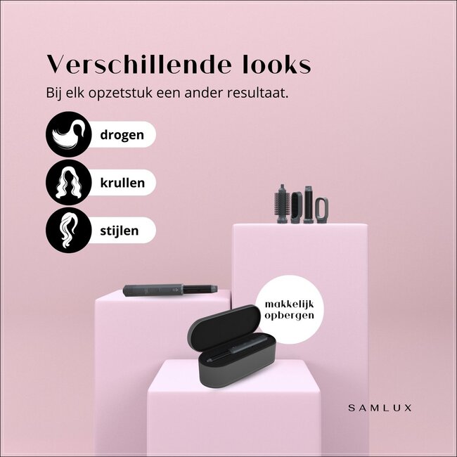 SAMLUX 5 In 1 Multistyler Deluxe Edition + Gratis handschoen