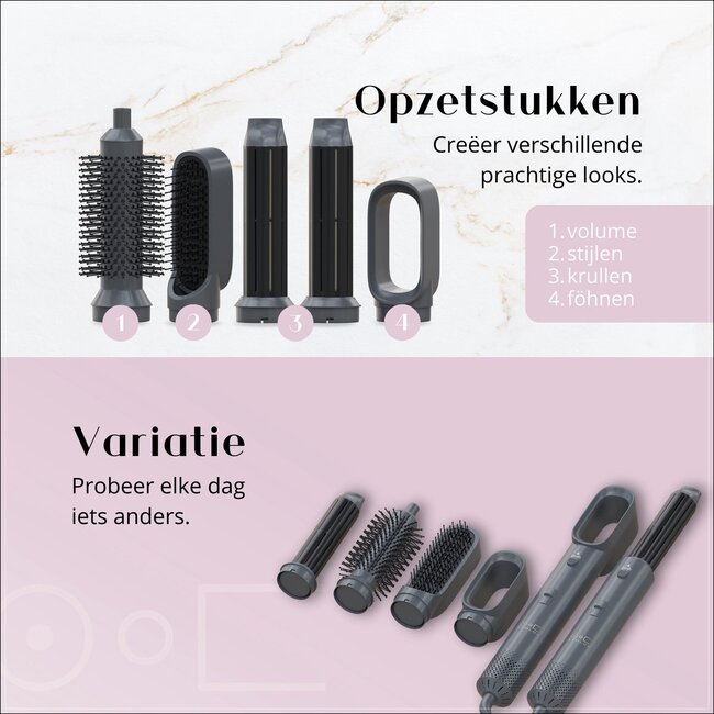 SAMLUX 5 In 1 Multistyler Deluxe Edition + Gratis handschoen