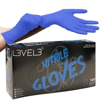 LEVEL3 NITRILE GLOVES 100PCS - BLUE - MEDIUM