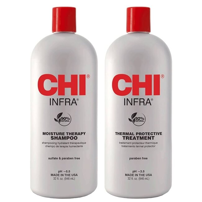 CHI DUO PACK Infra Shampoo, 950ml + Infra treatment 950ml
