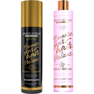 BRAZILICIOUS Duo Set, 2 x 250ml - Honey Shampoo & Biotox Conditioner