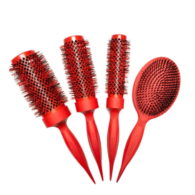 COCCO Aura Brush Set Red 4pcs - brush set