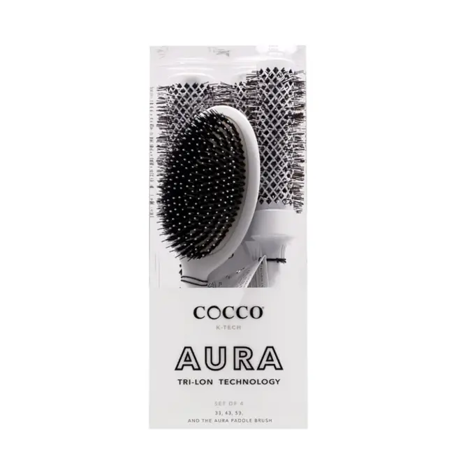 COCCO Aura Brush Set White 4pcs - brush set