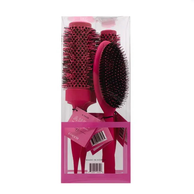 COCCO Aura Brush Set Pink 4pcs - brush set