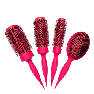 COCCO Aura Brush Set Pink 4pcs - brush set
