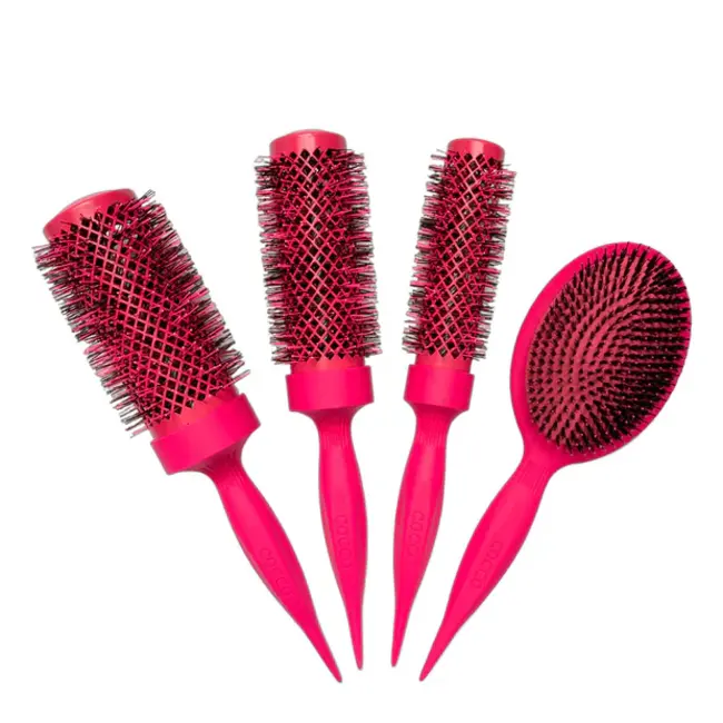 COCCO Aura Brush Set Pink 4pcs - brush set