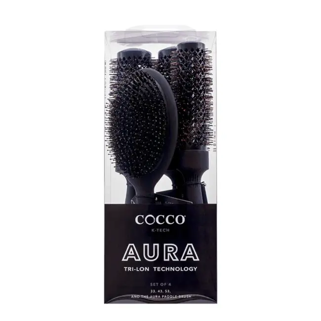 COCCO Aura Brush Set Black 4pcs - brush set