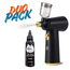 SAMLUX Airbrush Gun  BLACK / GOLD + Inkt Black 60ml