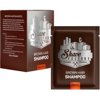 SHAVE FACTORY Brown Hair Shampoo 10x 25 ml