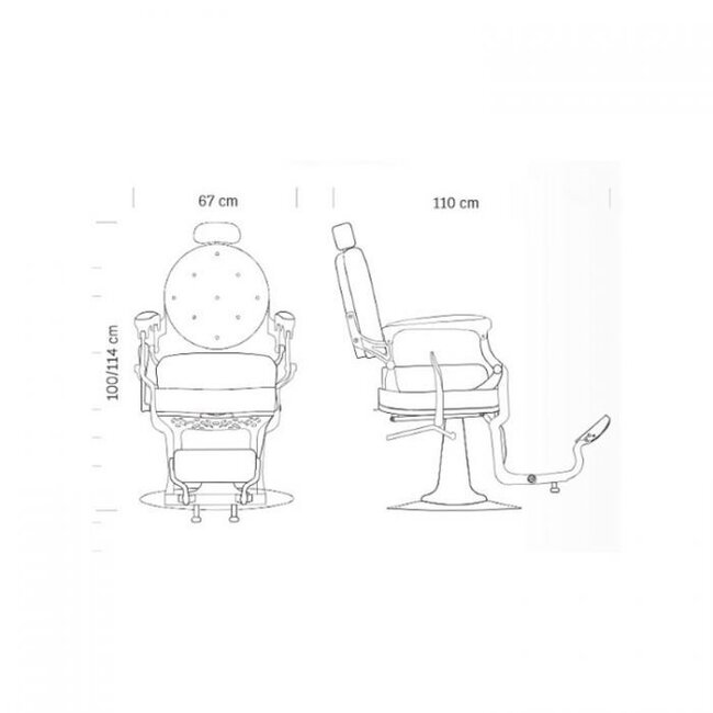 XANITALIA Hair Custom barber Chair -  DARK DEVIL