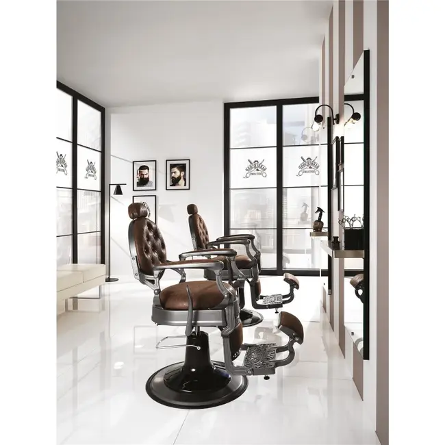 XANITALIA Hair Custom Barber Chair - ROADSTER - Laiton Antique / Brass