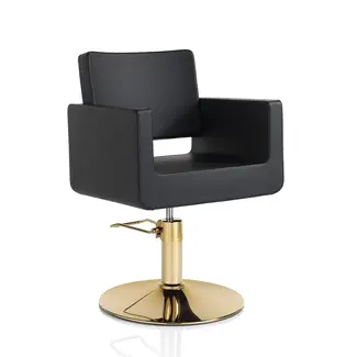 XANITALIA Hairdressing Chair - HAIR KING - Round Base  - GOLD