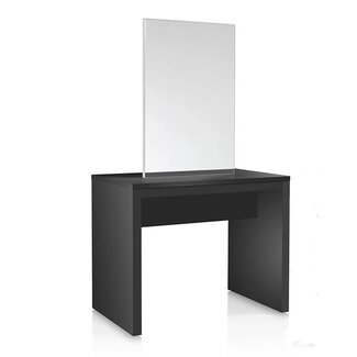 XANITALIA Double-Sided Mirror With Black Console Table