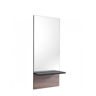 XANITALIA Mirror Unit With Black/ Oak Shelf