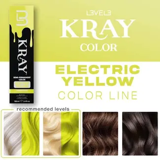 LEVEL3 KRAY Semi-permanent Color - ELECTRIC YELLOW