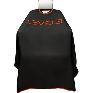 LEVEL3 Cape With Rubber Neck - Black W / Red Trim