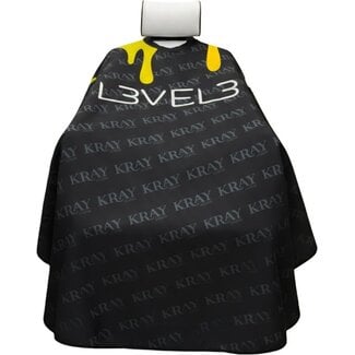 LEVEL3 Cape With Rubber Neck - Black W / Colorful Drip