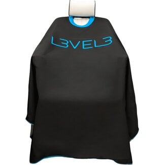 LEVEL3 Cape With Rubber Neck - Black W / Blue Trim