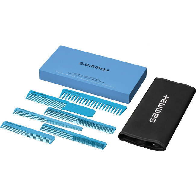 GAMMA+ Comb Set With Storage Bag - Blue