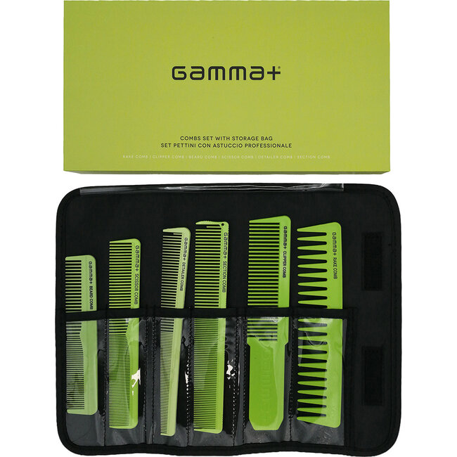 GAMMA+ Comb Set With Storage Bag - Green