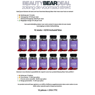 BEAUTY BEAR 12 x Hair Vitamines, 60 Gummies