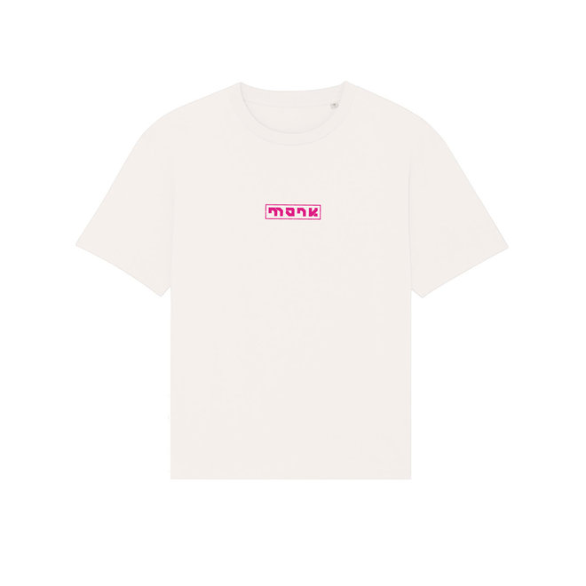 Loose Fit T-shirt Off White/Bright Pink