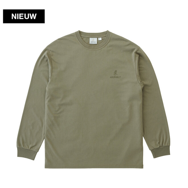 Gramicci One Point Logo LS Tee Khaki