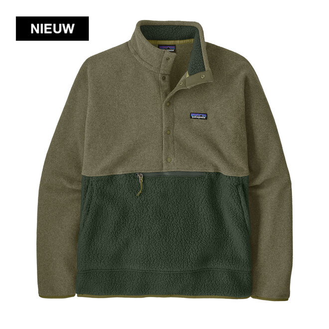 Patagonia Retro Pile 1/2 Snap Heren Old Growth Green