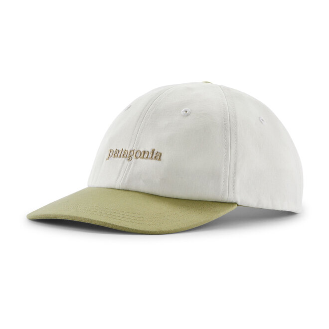 Fitz Roy Icon Trad Cap Text Logo: Birch White/Green