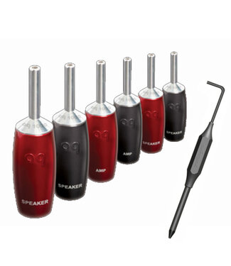 Audioquest Audioquest 1007 Series Banana (Set van 6) - Luidsprekerconnector