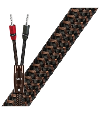 Audioquest Type 5 2x 1,5 meter banaan/banaan - Luidsprekerkabel