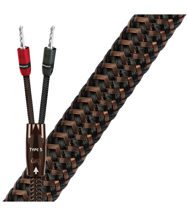 Audioquest Type 5 2x 1,5 meter banaan/banaan - Luidsprekerkabel