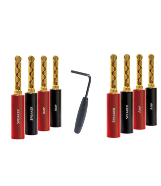 Audioquest SureGrip 100 Banana (set van 8) - Luidsprekerconnector