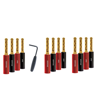 Audioquest SureGrip 100 Banana (set van 12) - Luidsprekerconnector