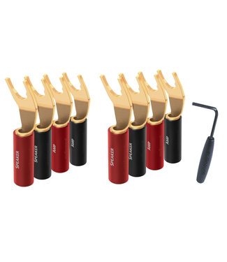 Audioquest Audioquest SureGrip 100 Multi-Spade (set van 8) - Luidsprekerconnector